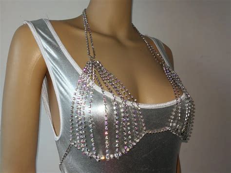 new fashion style wrb980 women silver chains colorful rhinestone chains jewelry sexy rhinestone