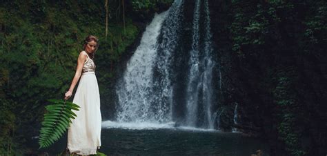 Bohemian Bride In Tropical Waterfall In Costa Rica By Costa Vida