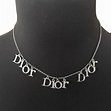 Christian Dior Dior Logo Necklace in Silver Silvery Silver-plated ref ...
