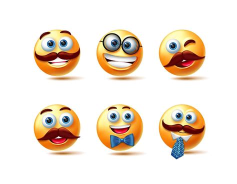 emoticon conjunto de vectores de caracteres masculinos emoji 3d hombre con expresiones faciales