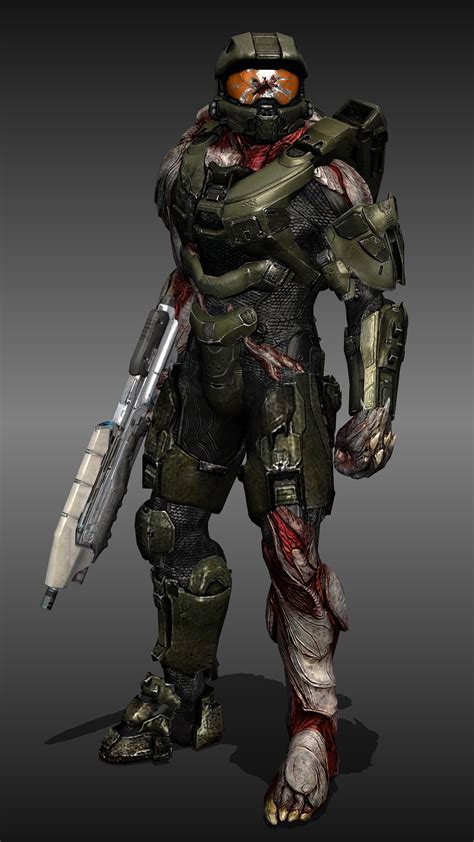 Masterchief H4 Infected Render By Monkeyrebel117 On Deviantart