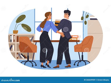 Workplace Harassment Sexual Abuse Violence In Office Concept Woman