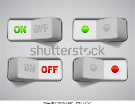 On Off Switches Stock Vector Royalty Free 196491734