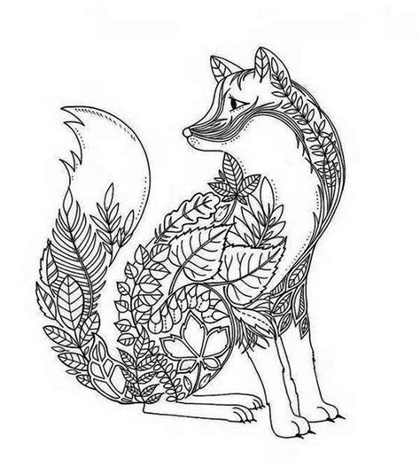 Printable Mandala Fox Coloring Page Forest Coloring