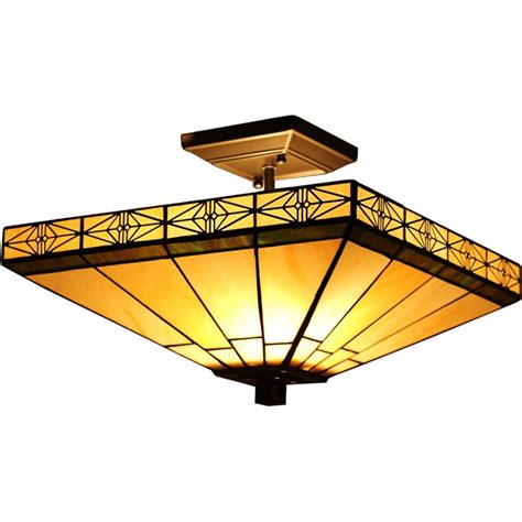 Semi Flush Mission Style Ceiling Lights Shelly Lighting