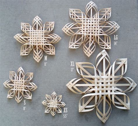 Woven Snow Flakes Xmas Crafts Paper Ornaments Paper Stars