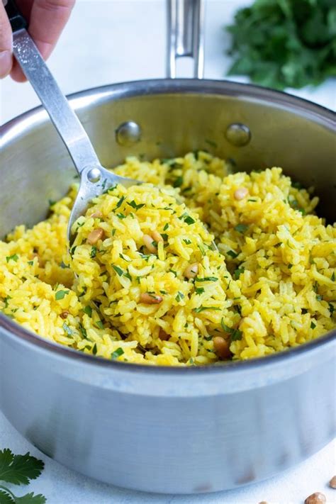 This Quick And Easy Mediterranean Yellow Rice Recipe Results In The