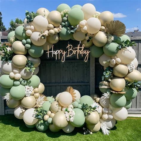 Specool Sage Green Balloon Garland Arch Kit Olive Green Balloons Arch