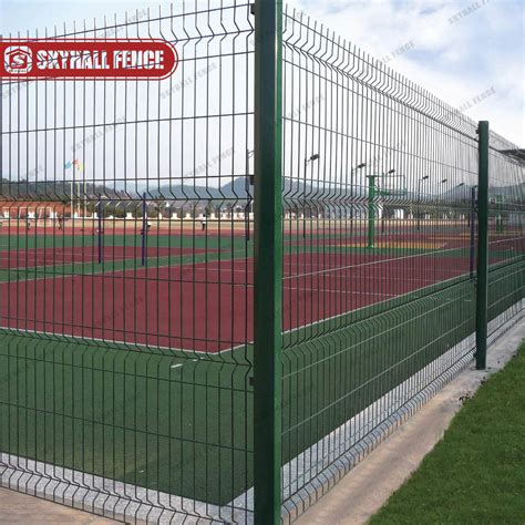 Galvanized Green Powder Coated Welded Wire Mesh Fence With Metal Fence