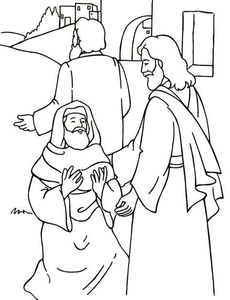 Jesus Heals The Leper Coloring Page Bible Luke 2014 Focus Pinterest