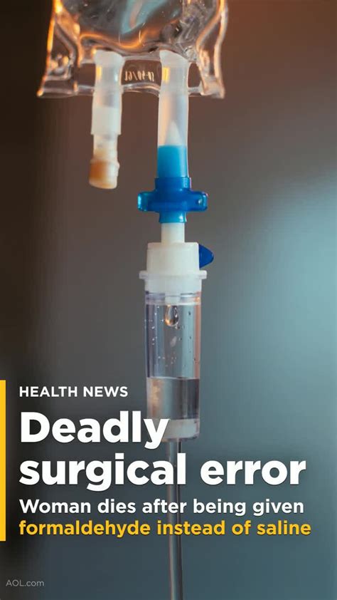 Woman Dies After Being Given Formaldehyde Instead Of Saline Drip During Routine Surgery