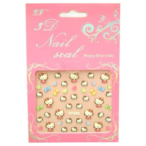 Hello Kitty Nail Art Stickers Colorful Hearts2pk Check Out This