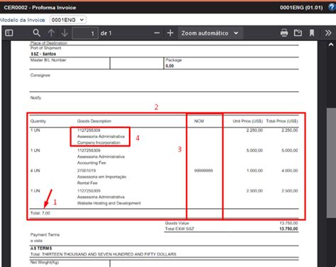 Módulos Vendas VDW0086 Processo Exportação CER0002 Proforma