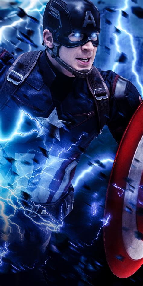 1080x2160 Captain America Mjolnir Avengers Endgame Art One Plus 5t