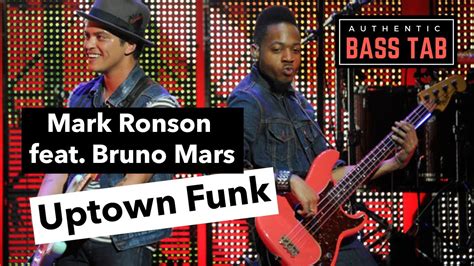 Mark Ronson Feat Bruno Mars Uptown Funk 🎸 Authentic Bass Cover Tab