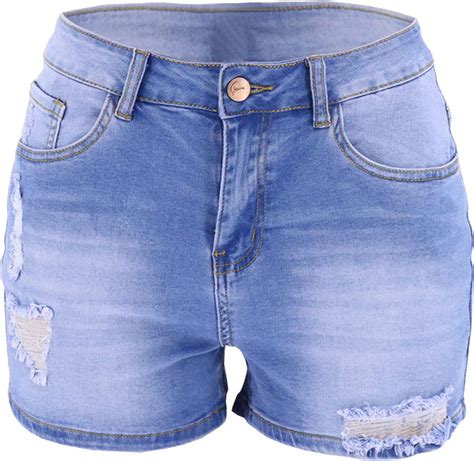 Womens Spring And Summer New Ripped Denim Shorts Trend Street Fashion At Amazon Womens