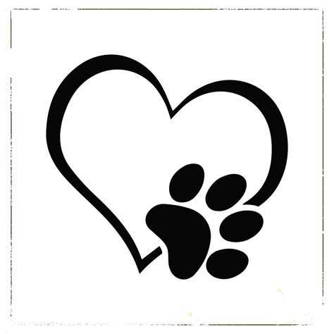 Paw Svg Heart Paw Print Paw Silhouette Paw Vector Heart Etsy D7d