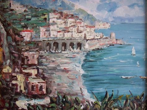Private Art Collection Amalfi Coast Painting