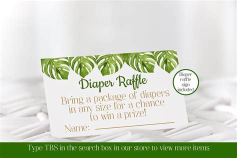Diaper Raffle Diaper Raffle Sign Diaper Raffle Card | Etsy | Diaper raffle, Tropical baby shower ...