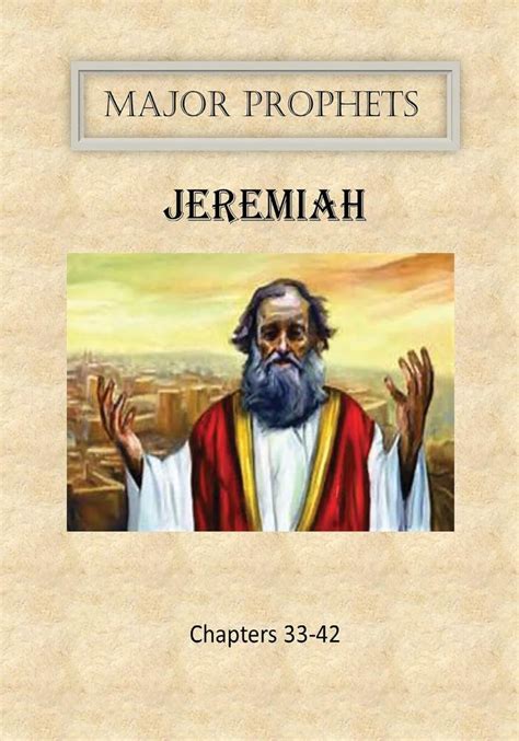 Jeremiah chapter 2 is god's indictment against israel. Amazon.com: Major Prophets Jeremiah Vol. 4 Chapters 33-42 ...