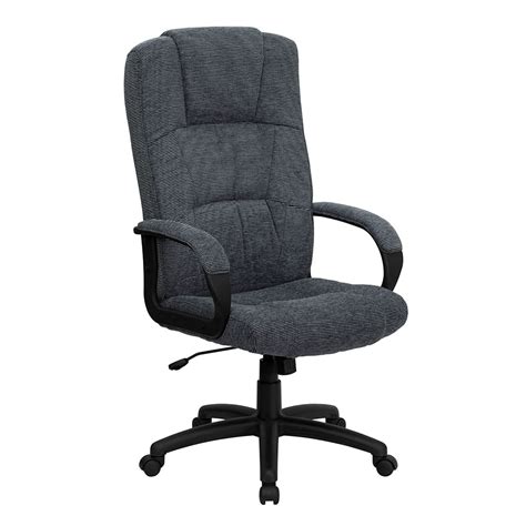 Computer and desk chair is a smart addition to any office space. Ergonomic Home High Back Gray Fabric Executive Swivel ...
