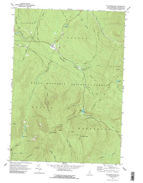 Mount Moosilauke Topographic Map Nh Usgs Topo Quad 44071a7