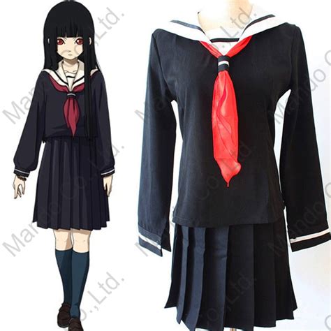 Anime Hell Girl Enma Ai Sexy Cosplay Costume For Women Uniform Japanese