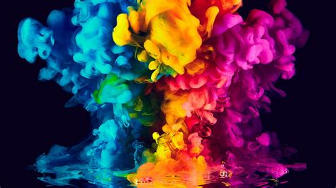 Hd Wallpaper Colorful Ink Smoke Vibrant Wallpaper Flare