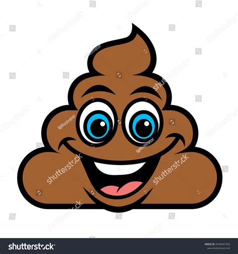 Poop Emoticon Emoji Poo Face Vector Stock Vector Royalty Free