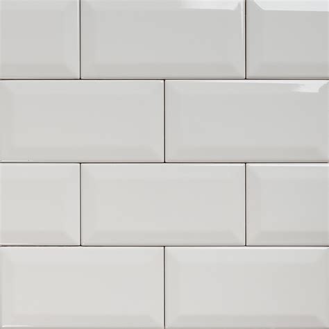 Shop sleek white bathroom tiles at jewson. Subway - Bevelled Gloss White Tile 150×75 ~ Eco Tile Factory