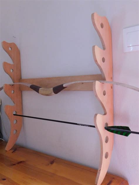 Traditional Wooden Bow And Arrow Rack For 4 Bows Etsy