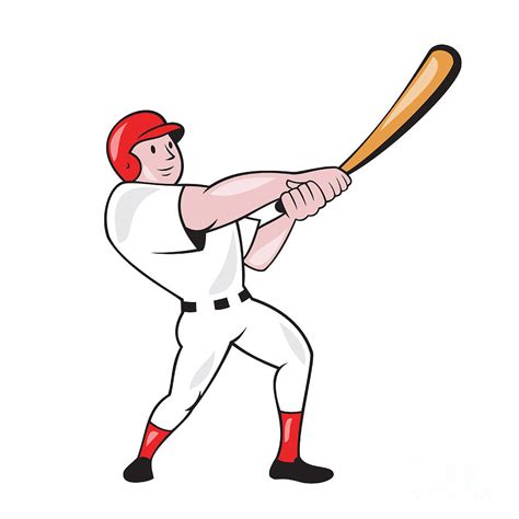 Baseball Player Swinging A Bat Telegraph