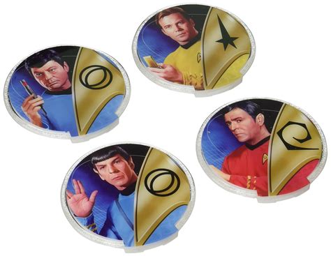 Westland Tware Acrylic Lighted Coasters Set Of 4 Star Trek