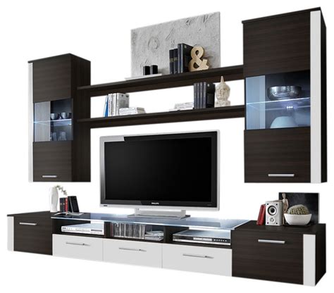 A lot of times, wall units is generally a term that is used to imply tv units that are designed to hold the television sets or entertainment centers. Wall Unit Modern Entertainment Center With LED Lights ...