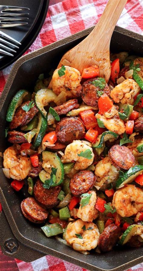 Maybe you would like to learn more about one of these? Low-Carb Dinners: 20-Minute Shrimp and Sausage Skillet ...