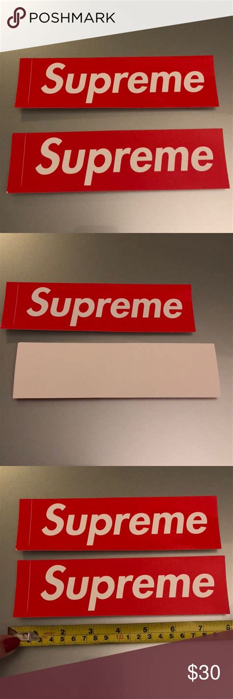 Supreme One Pair Of The Iconic Red Stickers Red Stickers Supreme