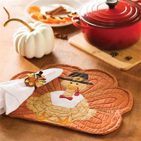 Craftdrawer Crafts Free Turkey Placemats Sewing Quilting Pattern
