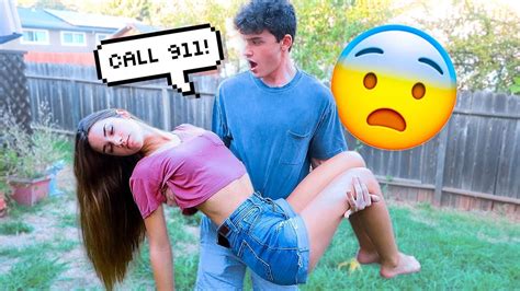 my little sister passed out prank on fiancÉ youtube