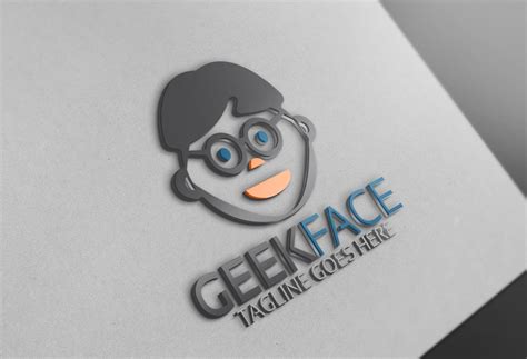 Geek Face Logo Creative Logo Templates Creative Market