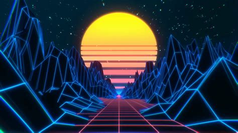 80s Retro Futuristic Sci Fi Seamless Loop Retrowave Vj