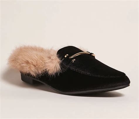 Forever 21 Faux Fur Lined Velvet Loafers Best Loafers Popsugar