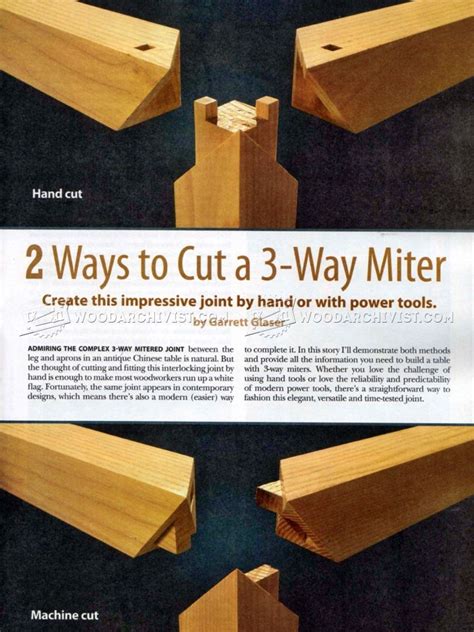 Three Way Miter Joint • Woodarchivist