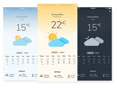 Weather App App Weather App Design