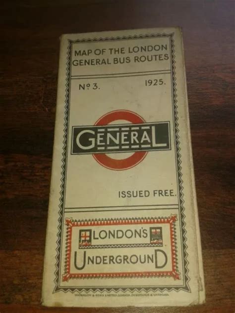 Truly Rare Genuine No Londons Underground Map Of The General Bus Routes Picclick Uk