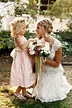 36 Cute Wedding Photo Ideas of Bride and Flower Girl | DPF