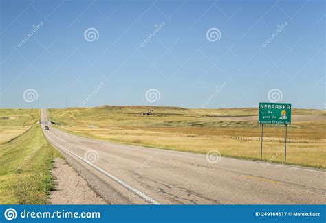 Nebraska Welcome Road Sign Stock Image Image Of Welcome 249164617