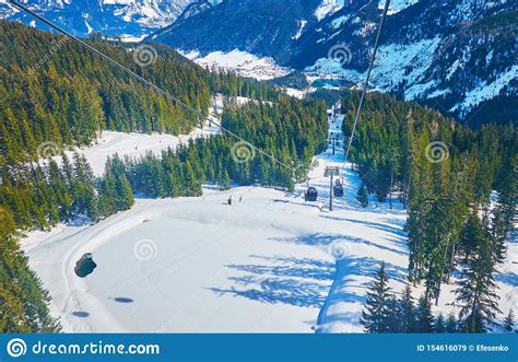 The Tiny Lake On Zwieselalm Slope Gosau Salzkammergut Austria Stock