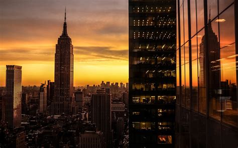 New York City At Sunset Hd Wallpaper Background Image 1920x1200