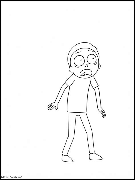 Frightened Morty Smith Coloring Page