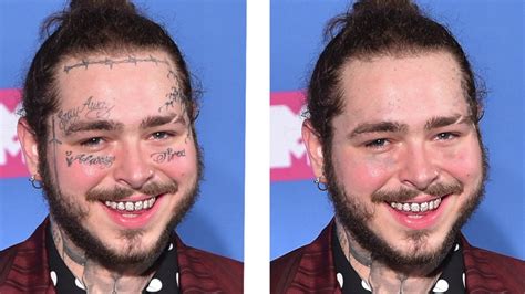 Post Malone Removing Face Tattoos Photoshop Youtube